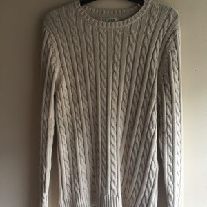 Size L, L.L. Bean Classic Cable Knit Sweater